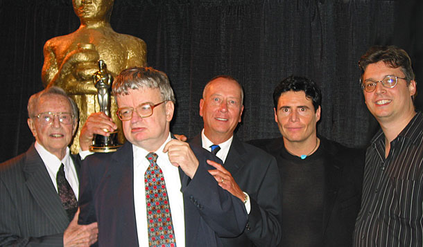 Fran and Kim Peek, Barry Morrow, Stephen Carnegie and Lane Wyrick at Salt Lake City screening